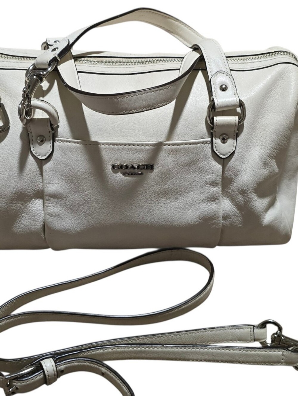 Coach Amy Leather 2-way Satchel - Picture 3 of 11